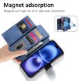 thumbnail image 5 of TECH CIRCLE for iPhone 16 2-in-1 Phone Case 6.1" 2024, Magnetic Back Cover with Removable Flip Wallet Case, with Card Slots/Ring Holder Grip, Compatible with MagSafe, PU Leather Case, Blue, 5 of 10