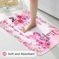 thumbnail image 5 of 4 Pcs Orange Butterfly Inspirational Quotes Shower Curtain Set with Rugs and Toilet Lid Cover, Colorful Boho Waterproof Fabric Bathroom Set, Bible Verse Floral Bathroom Decor Set Accessories, 5 of 6