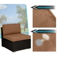 thumbnail image 4 of 8-Piece Patio Cushion Slipcovers for Outdoor Furniture Patio Sofa Couch Outside Zipper Design with 4 Seat Cushion Covers and 4 Back Covers, Suitable for Replacement Sofa Seat,BROWN, 4 of 14