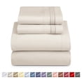 thumbnail image 1 of Nestl Juego de Sábanas Tamaño Matrimonial, Suaves Al Instante, Bolsillo Profundo, 4 Piezas, Microfibra Suave Lujo, Color Blanco Hueso., 1 of 9
