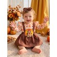 thumbnail image 4 of RUINIXCW Newborn Baby Girl Thanksgiving Outfit Turcky Romper Dress Infant Baby Girls Fall Winter Clothes Long Sleeve Bodysuit Dress Playsuit Headband, 4 of 8