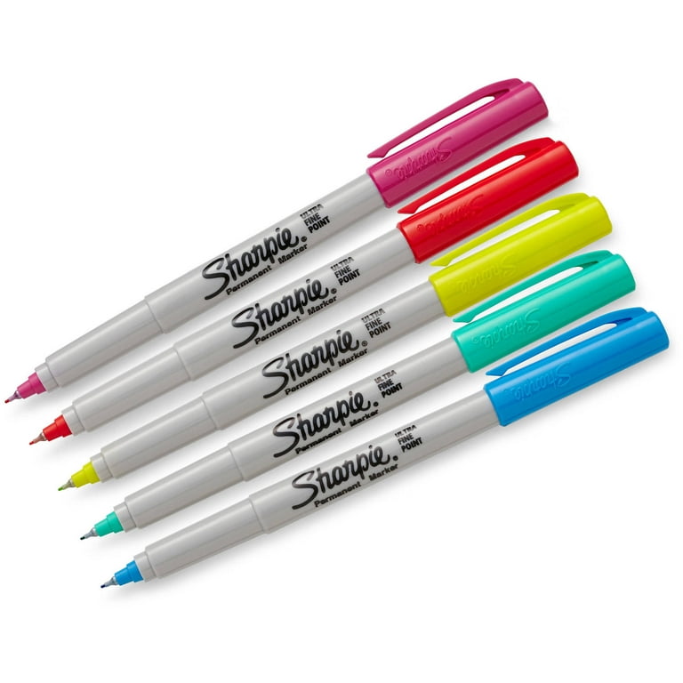Sharpie Permanent Marker, Ultra Fine Point, Assorted Colors, 24 ct