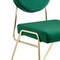 thumbnail image 6 of Side Dining Chair, Set of 2, Green, Velvet, Mid Century Kitchen Cafe Bistro Hospitality Restaurant, Modern Contemporary Boutique HB34904, 6 of 12