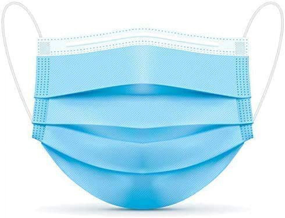 [Pack of 50] Single Use Disposable Face Mask, Effective Filtration, Bulk Pack 3-Ply Masks Facial Cover with Elastic Earloops For Home, Office, School, and Outdoors