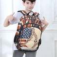 thumbnail image 6 of FORMRS Unisex School Backpack 17" Student Travel Bag with Laptop Compartment, Baseball Pattern, 6 of 7