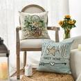 thumbnail image 4 of Bless Our Home Eucalyptus Leaves Starfish Throw Pillow Covers, 18 x 18 Inch Seasonal Spring Summer Truck Home Sweet Home Cushion Case Decorations Set of 4, 4 of 6