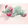 child of mine carters pink/mint green elephant plush crib musical pull toy