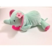 child of mine carters pink/mint green elephant plush crib musical pull toy