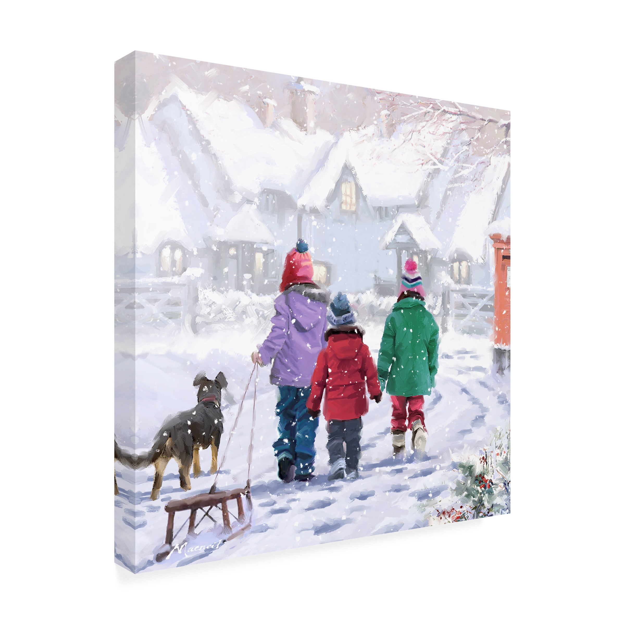 The Macneil Studio 'Children Walking Home' Canvas Art