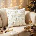 thumbnail image 4 of Yeciiwht Christmas Pillow Covers 18x18in，Knitted Bow Pillow Cases Decorative Throw Pillow Covers with Heart Accents for Home Christmas Decor, 4 of 6