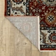 thumbnail image 3 of HomeRoots Red Blue Ivory Gold And Navy Oriental Power Loom Stain Resistant Area Rug, 3 of 10