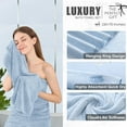 thumbnail image 3 of 4 Piece Extra Large Bath Towel 35"x70" Oversized Bath Sheet Blue Bath Towel Set for Bathroom Ultra Soft Cozy Highly Absorbent Quick Dry Bathroom Towel for Spa Gym Hotel,Shower Towel for Daily Use, 3 of 9