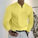 thumbnail image 2 of Camiseta de manga larga con cuello en V para hombre, informal, deportiva, sólida, para entrenamiento físico Pompotops  oipoqjl34976, 2 of 8