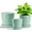 Mint Green, variant on BUYMAX Ceramic Plant Pots, 4+5+6 Inch Pots for Indoor Plants, Flower Pots with Drainage Hole and Tray,Indoor/Outdoor Usage, Modern Style Garden Pots Set of 3 - Patina