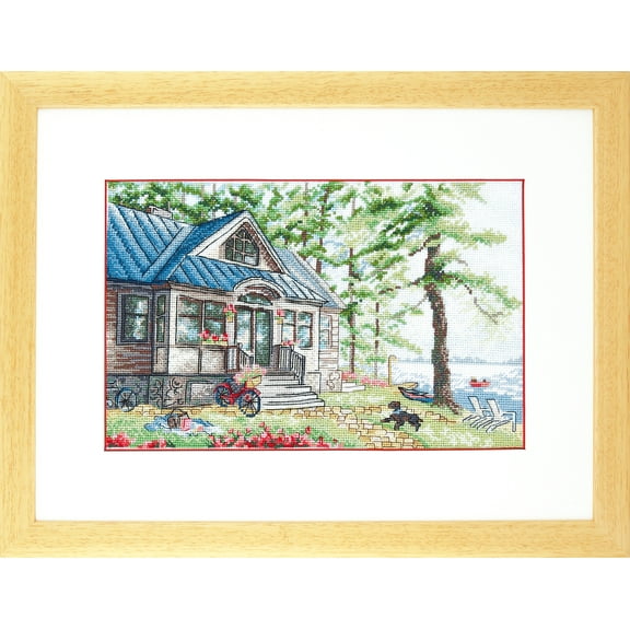 Cross-stitch kit M-322C "Rest at the lake"