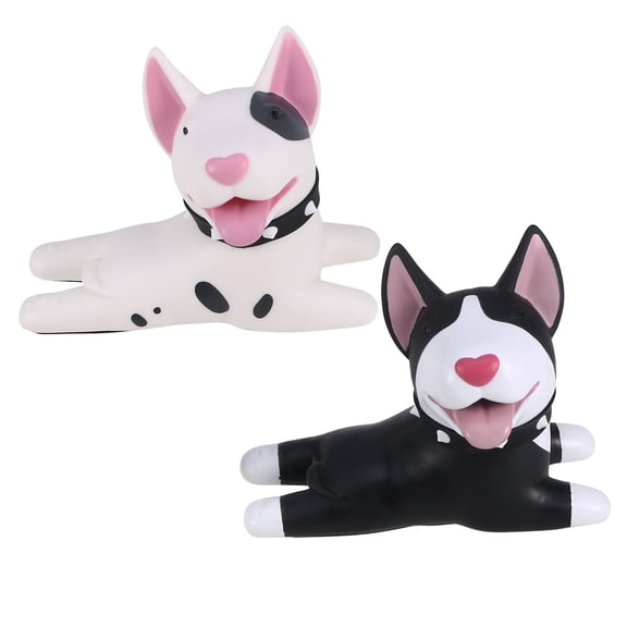ADDHAT 2-Pack Door Stoppers Black PVC Cartoon Dog Shape Non- Door Stop for Home and Pet Owners