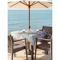 thumbnail image 4 of Square Outdoor Tablecloth with Umbrella Hole Purple Lavender Outside Table Cloth Waterproof Patio Table Cover Spring Leaves Bike Farm Country Garden Zipper Tablecloths for Picnic Camping 60x60 Inch, 4 of 8