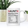 thumbnail image 2 of CTDream Funny 11oz. Ceramic Coffee Tea Mug Thank You Gift, Aunt Nutritional Facts, 1-Pack, Novelty Gag Birthday Christmas Gift Ideas, 2 of 7
