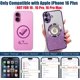 thumbnail image 2 of Funda magnética con purpurina para iPhone 16 Plus, compatible con MagSafe, protección total, delgada, a prueba de golpes y arañazos, con protector de lente de cámara y red antipolvo para mujer, 2 of 7
