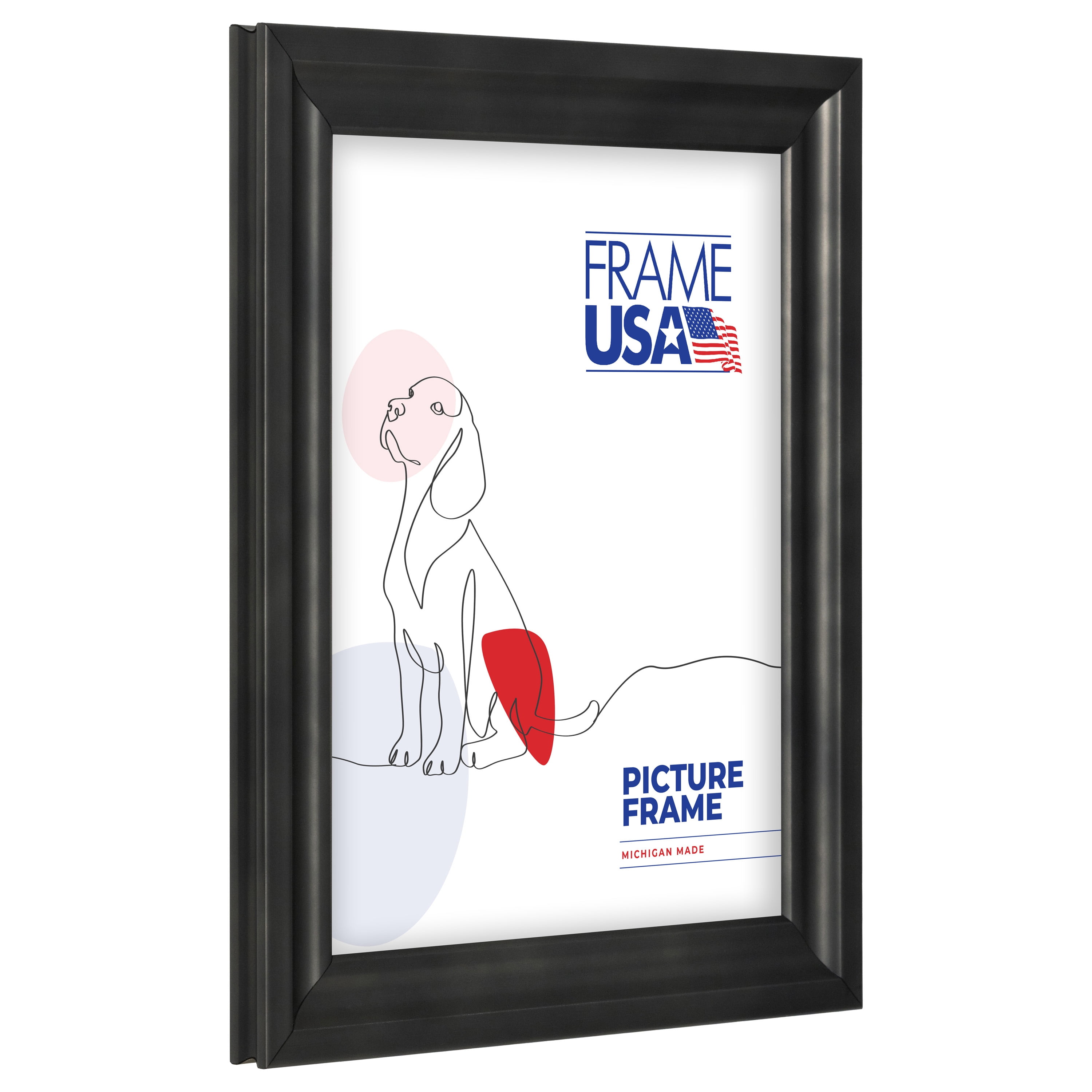 18x24 Picture Frame, Gray Metal Divet 275–1218, 1.25 Inch MDF with Plexiglass, Wall Display