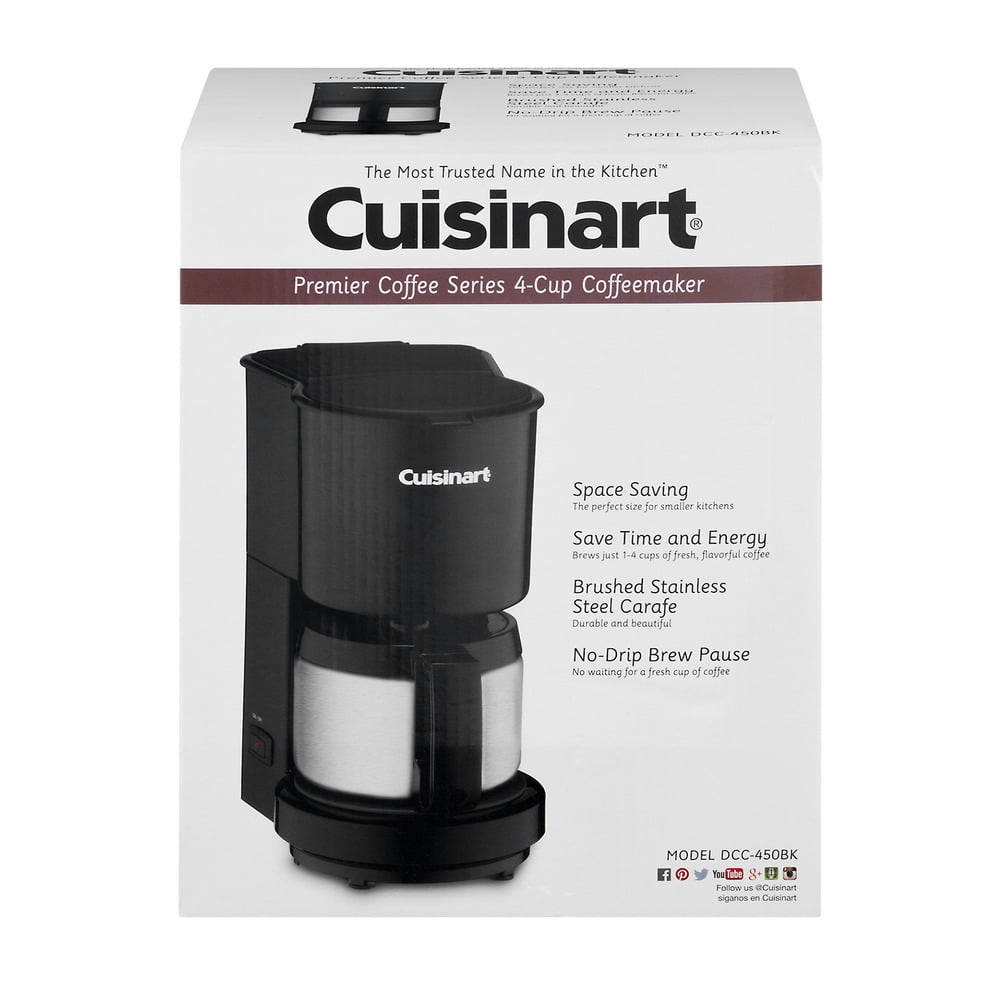 Cuisinart 4 Cup Coffeemaker With Stainless Carafe Dcc 450bk Walmart Com Walmart Com