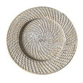 thumbnail image 1 of jifeng Rattan Charger Plate Kitchen Photo Props Rustic for Sundries Bathroom Picnic white, 1 of 9
