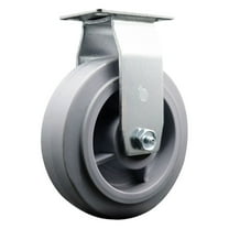 6 Inch Thermoplastic Rubber Wheel Rigid Caster with Roller Bearing SCC