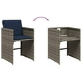 thumbnail image 5 of vidaXL 9 Piece Garden Dining Set with Cushions Grey Poly Rattan, 5 of 5