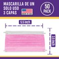 thumbnail image 3 of Cubrebocas Lutema Infantil 3 Capas Unisex Para Niños de 4 a 12 Años 50 Piezas Color Rosa Flamingo Lutema 3 capas rosa flamingo, 3 of 5