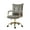 Gray, variant on Modern Faux Leather Office Chair Adjustable Swivel Desk Chair with Gold Legs and Arms, Brown