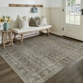 thumbnail image 5 of BERTHMEER 4'x6' Washable Area Rugs for Living Room Bedroom Kitchen Rugs Non Slip Vintage Traditional Dorm Office Dining Room Farmhouse Oriental Distressed Rugs,Mossy, 5 of 7