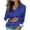Blue, variant on Womens Button Down Collared Long Sleeve Striped Blouse Casual Loose Lightweight Soft Fashion Work Shirts Top Black S