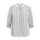 thumbnail image 5 of Camisas de Cuello de Tripulación de Manga Larga para Hombres 3/4 Cuarto de Manga con Cuello en V Botón Arriba Cardigan Top para la Moda Casual de Verano, 5 of 5