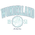 thumbnail image 2 of Men's Alice in Wonderland Blue All Mad Here 1951 Graphic Tee White 2X Large, 2 of 5