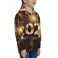 thumbnail image 3 of Kdxio Happy New Year 2025 B Pattern Boys Athletic Unisex Boys Girls Hoodie with Pocket Sweatshirts-Medium, 3 of 6