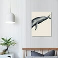 thumbnail image 3 of Nawypu  Blue Whale Canvas Paintings Ocean-Themed Canvas Poster Wall Art Decor, 3 of 4