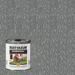 Rtoleum Stops Rt 7215502 1 Quart Black Gloss Hammered Metal Finish Paint 