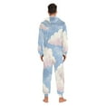 thumbnail image 7 of Blue Sky and White Clouds Adult onesie Pajamas, Crystal Velvet Ultra Soft Warm Jumpsuit for Men and Women, 7 of 7