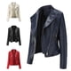 thumbnail image 4 of ZHAOCHENG Chaqueta de cuero genuino para mujer, de corte ajustado y corto, para primavera y otoño de 2024, chaqueta de motociclista ajustada de imitación PU., 4 of 5