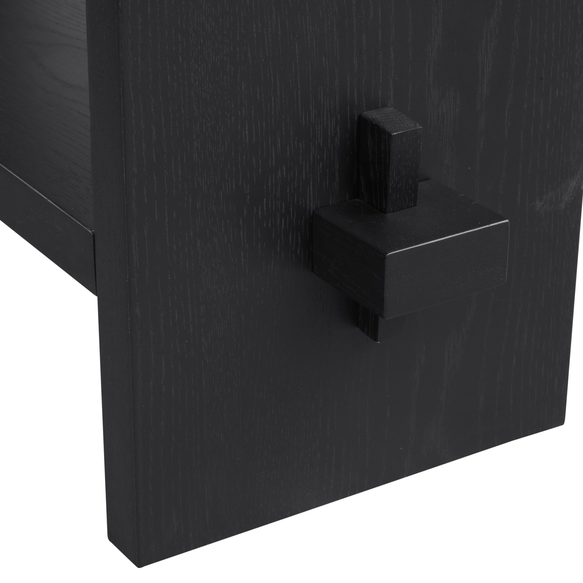 Nathan James Virgo Farmhouse Console Table, Open Storage 2-Tier Behind the Sofa Table, Entryway Accent Table, Reclaimed Black Oak