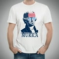 thumbnail image 4 of UGP Campus Apparel Thomas Jefferson Murica Basic Cotton T-Shirt - Medium - White, 4 of 7