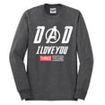 thumbnail image 2 of Wild Bobby, Dad I Love You 3000 Endgame Superhero Gift Idea, Father's Day, Men Long Sleeve Shirt, Heather Black, Large, 2 of 4