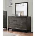 thumbnail image 4 of Miekor Furniture Contemporary Design 1pc 6-Drawers Dresser Gray Finish Polished Hardware Wooden Bedroom Furniture MK7618, 4 of 7