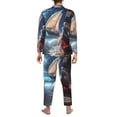 thumbnail image 5 of Mens Pajamas Set - Ocean Breeze And Sail Comfy Long Sleeve Button Up Pajama Sets for Men 2 Piece, Soft Sleepwear Nightwear Pjs Lounge Sets for Men with Pockets, 5 of 5