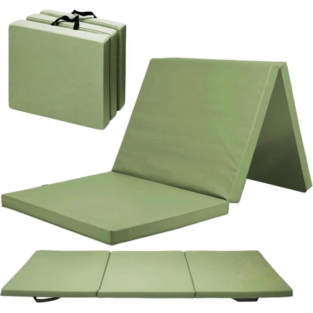 Foldable Yoga Mat, 2 Inches Extra Thick Non-Slip Design Fitness Mats,Better cushioning and shock-absorbing Multi-Purpose Exercise Pilates Mat for Home Studio-72 x 24 x 2"