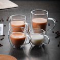 thumbnail image 1 of MKL Innovations ® Tasse à Double Paroi Isolée Résistante à la Chaleur MILAN (Ensemble de 4 Pcs), 1 of 7