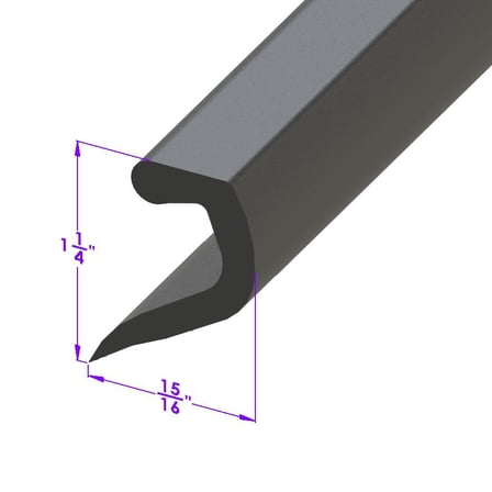 Rear Bumper Gravel Shield Seal For Chevrolet Bel Air 1950-1956 - LP 109-B/FT