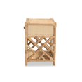 thumbnail image 4 of Baxton Studio Camara Modern Bohemian Natural Brown Rattan 1-Drawer Nightstand, 4 of 5