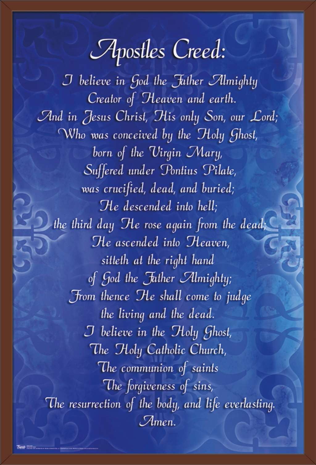 The Apostle s Creed Wall Poster 22 375 X 34 Framed Walmart