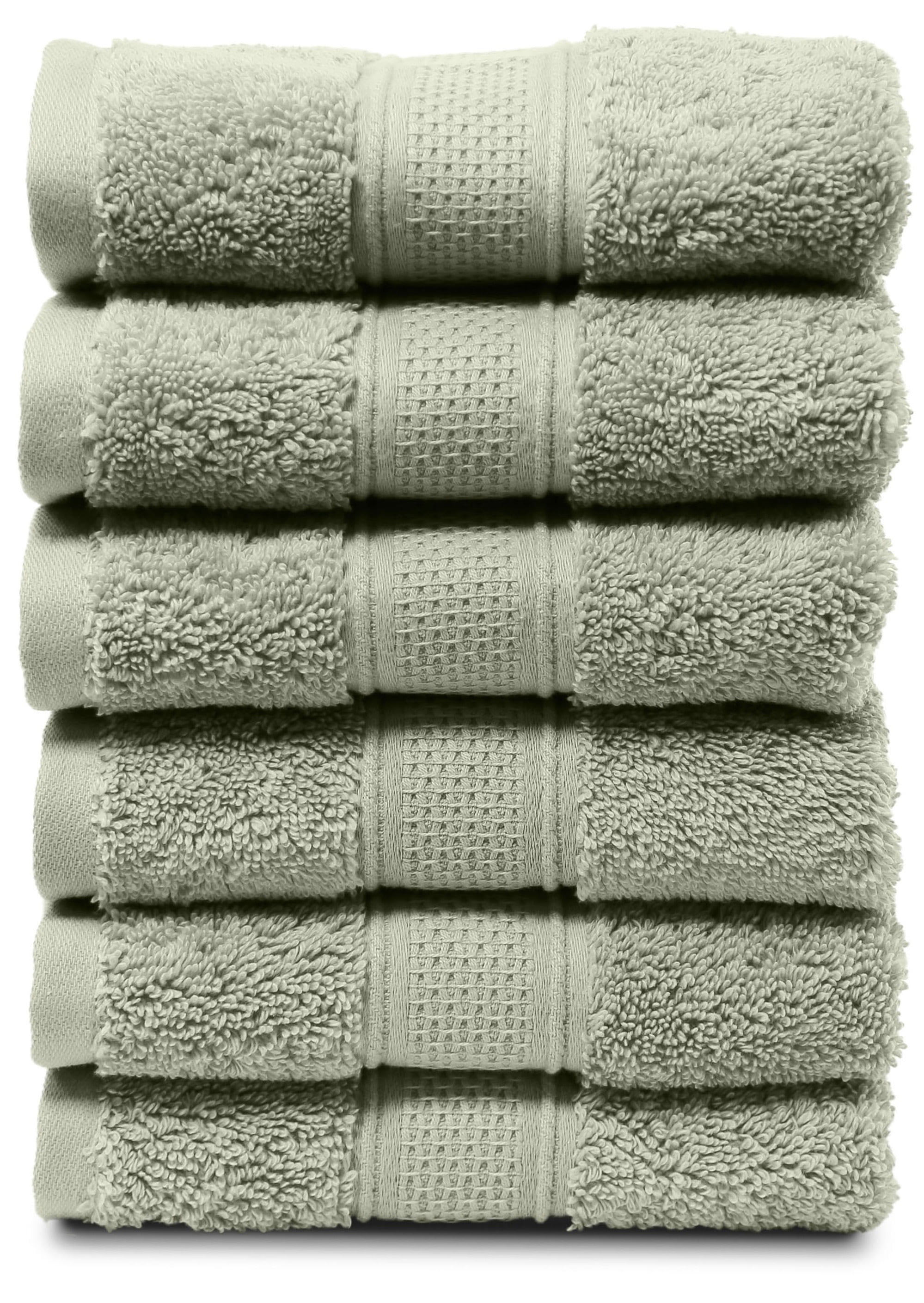 Maura Washcloths Set 13x13 Face Cloth Thick Soft Plush Absorbent Turkish Towels